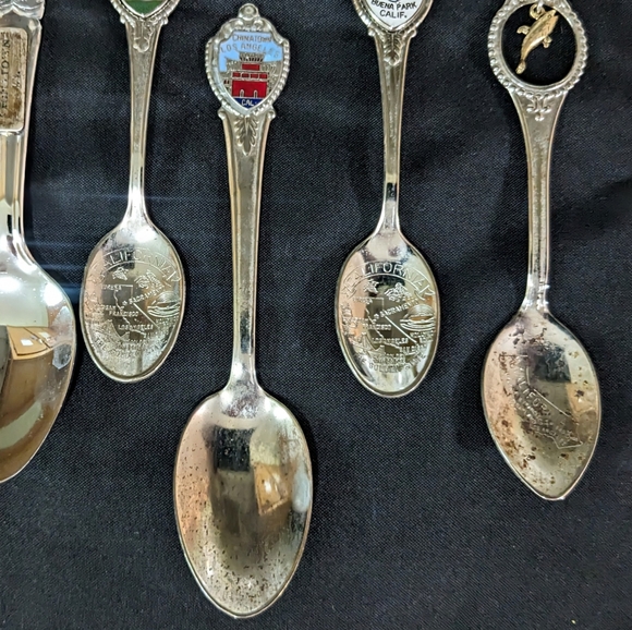 Lot of 5 Vintage Collectible 3.5"-4.5"  Souvenir Spoons from California - Picture 5 of 6